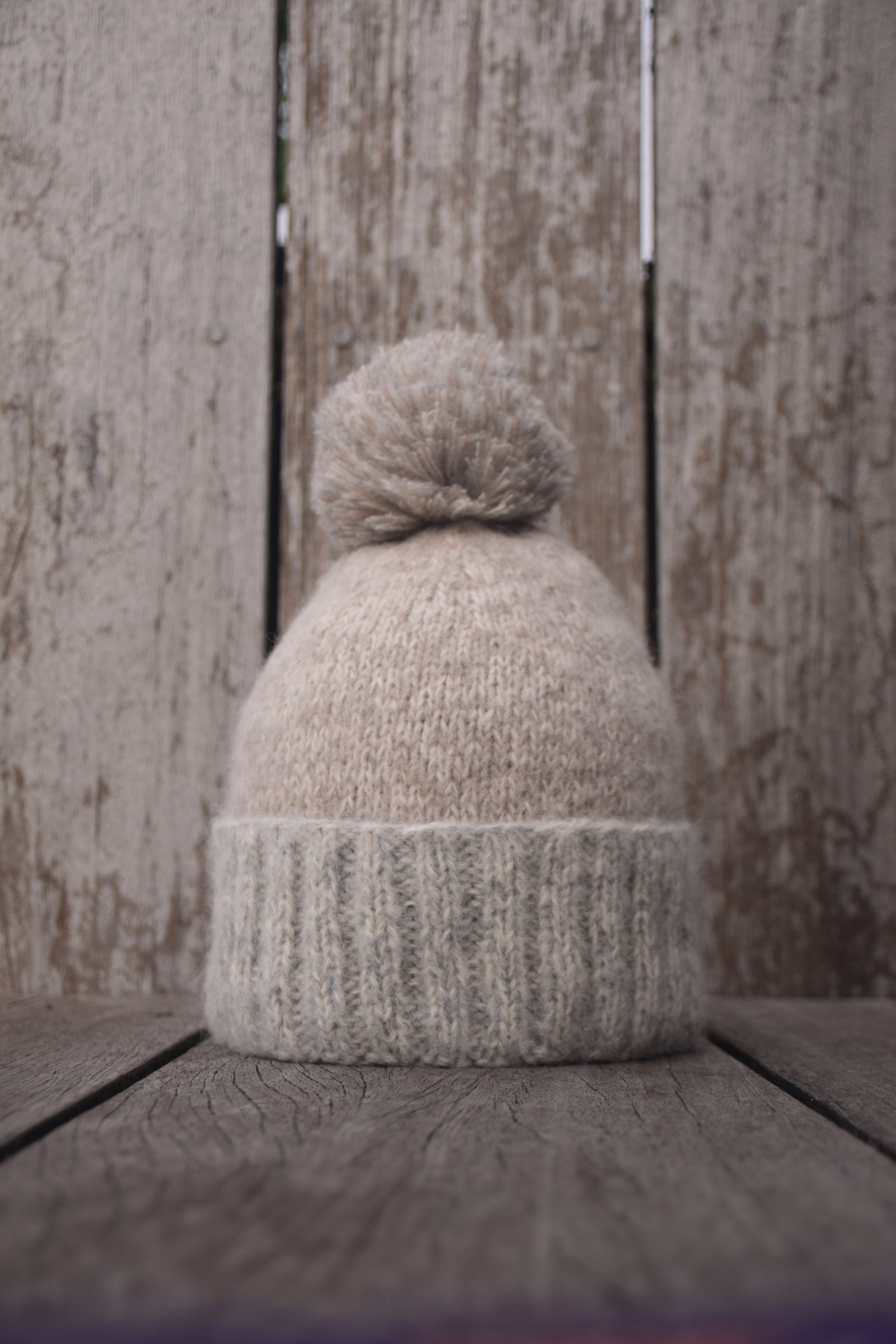 ZITA alpaca hat light grey/cloudy white/mushroom