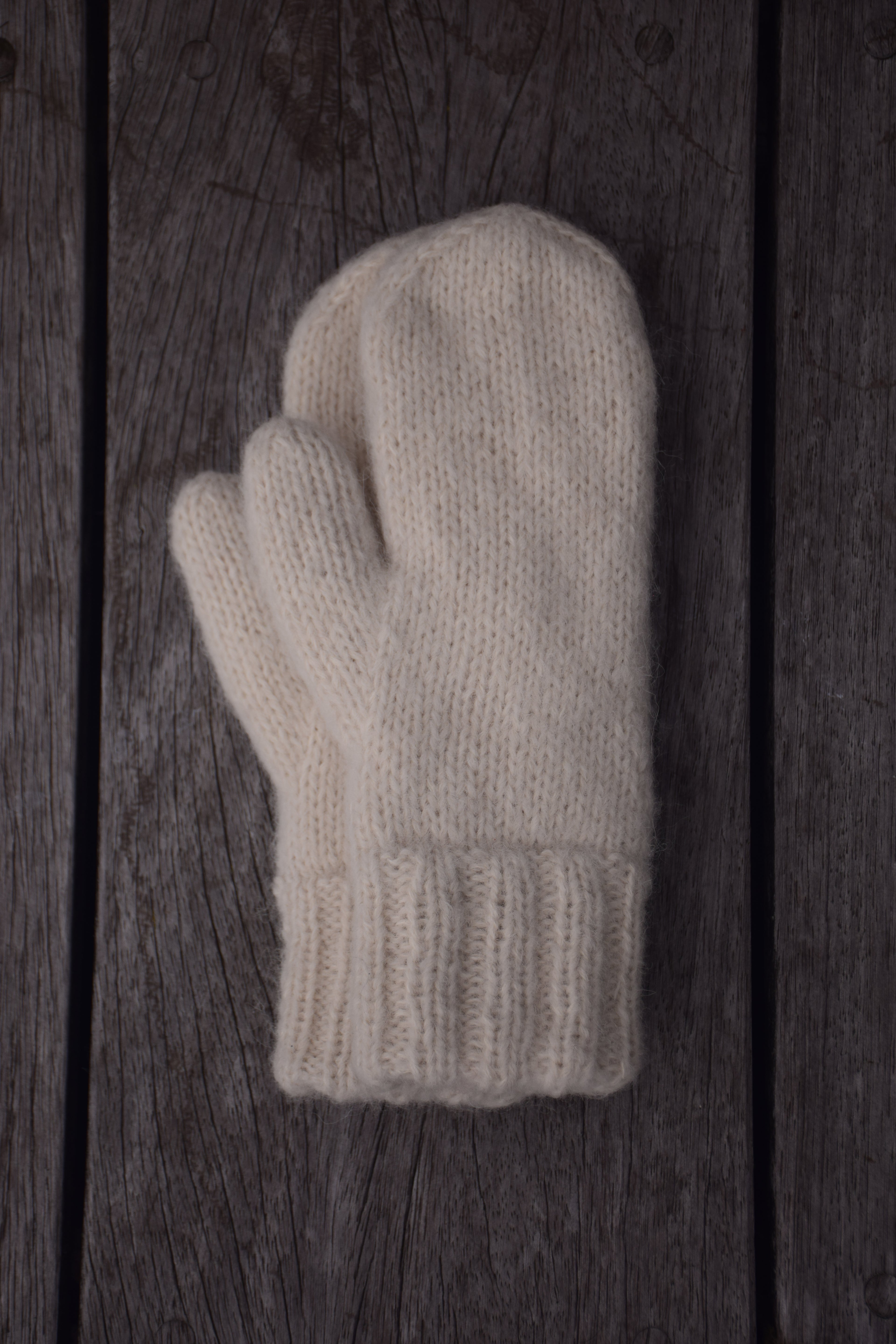 ZARA alpaca mittens cloudy white