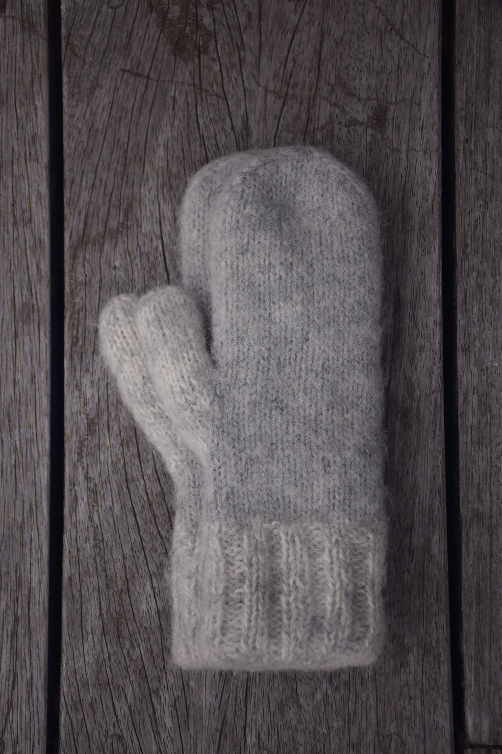 ZARA alpaca mittens light grey/cloudy white