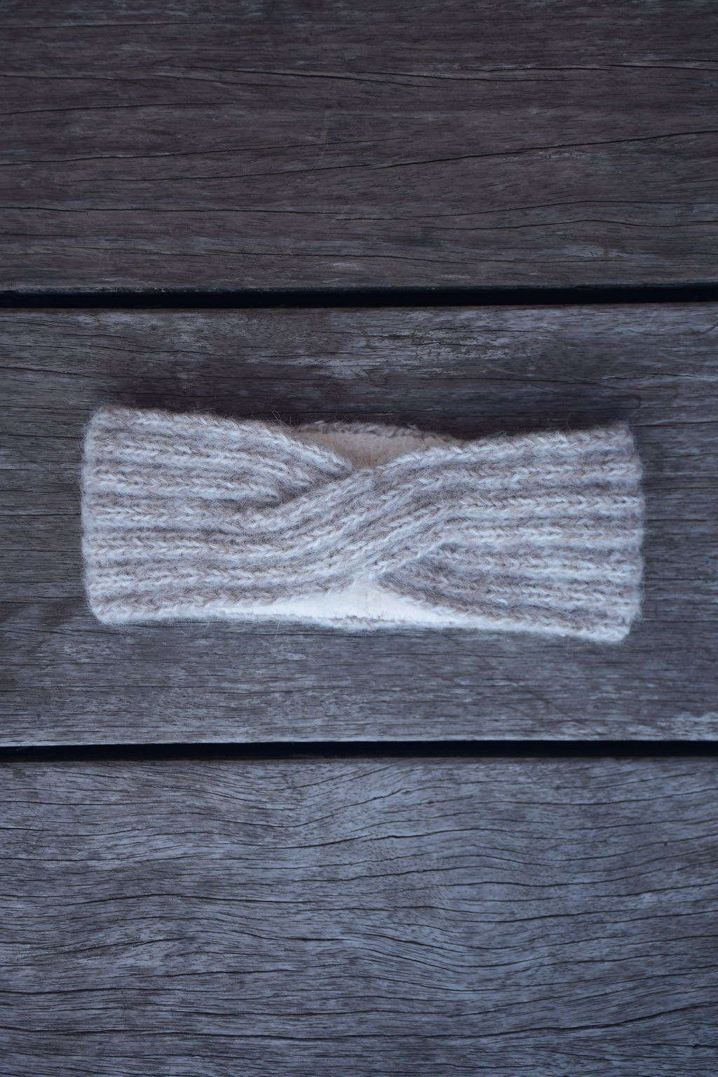 ZENA alpaca headband mushroom/cloudy white