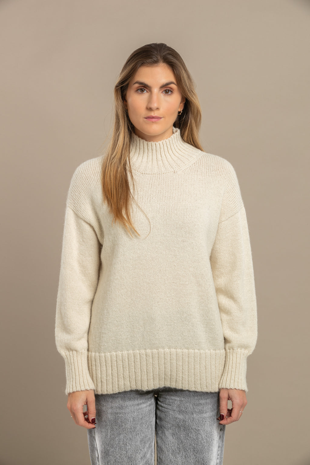 DOROTHEE alpaca trui met hoge hals