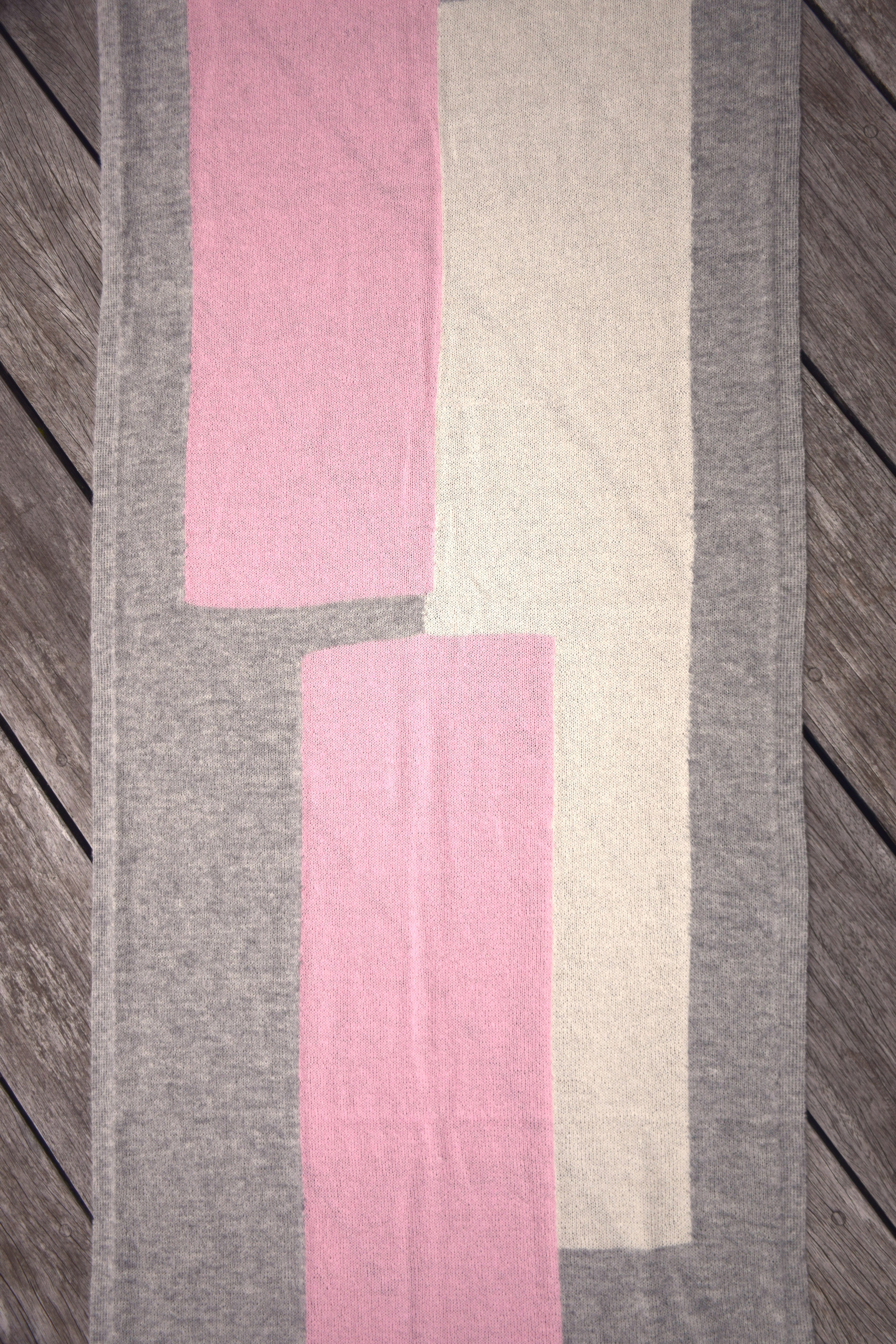 ZAKIRA colour block alpaca scarf